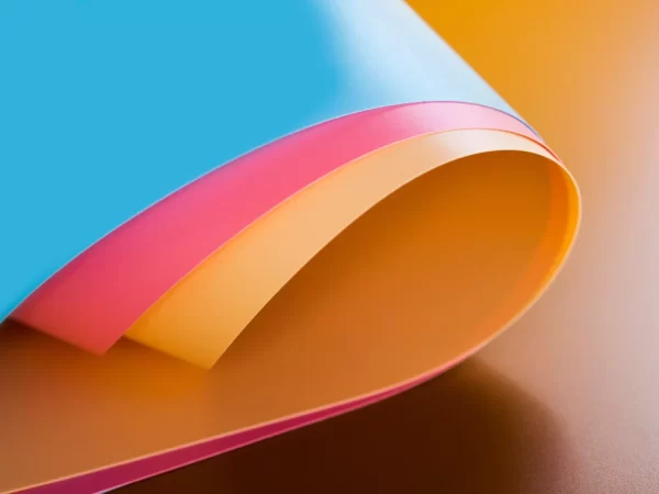 colored chart paper in various vibrant shades