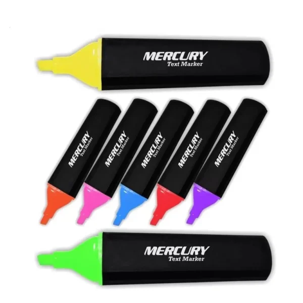 Mercury Highlighter in various colors - perfect for adding color-coded emphasis to notes and texts.