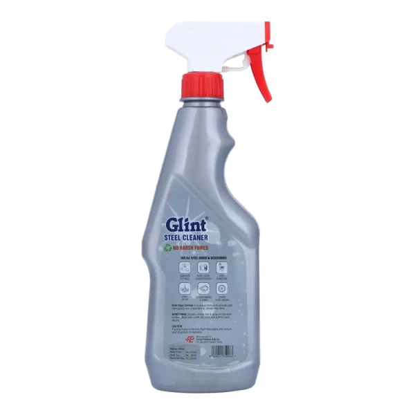 Glint Steel Cleaner - Restores Shine and Removes Stains from Steel Surfaces.