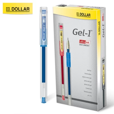 Dollar Gel-1 Pen Blue 12's Pack