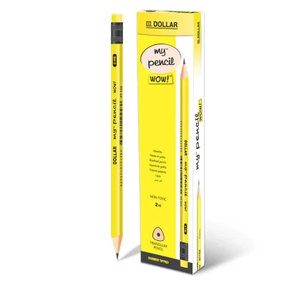 Dollar My Pencil Wow 2HB Yellow 12pcs in cardboard pack