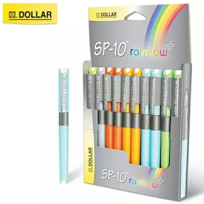 Dollar SP-10 Fountain Pen Rainbow+ 10's Pack