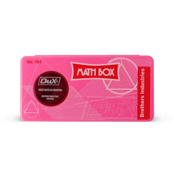 Dux Mathematical Geometry Box 701 Pink containing essential geometry tools