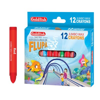 Goldfish Jumbo Wax Crayons 12pcs in cardboard pack