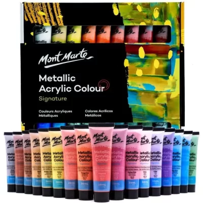 Mont Marte Metallic Acrylic Paint Set 36pcs 36ml