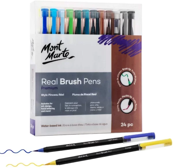 Mont Marte Real Brush Pens 24pcs
