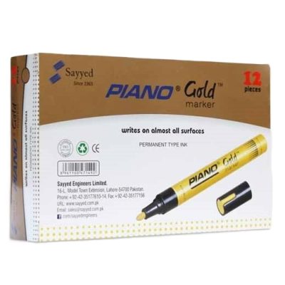 Piano Gold Marker 12's Pack