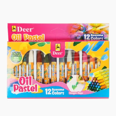 Deer Oil Pastels 12 awesome colors in a cardboard pack