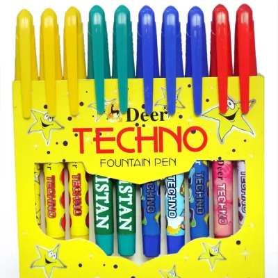 Deer Techno Fountain Pen 10pcs in a cardbpard pack
