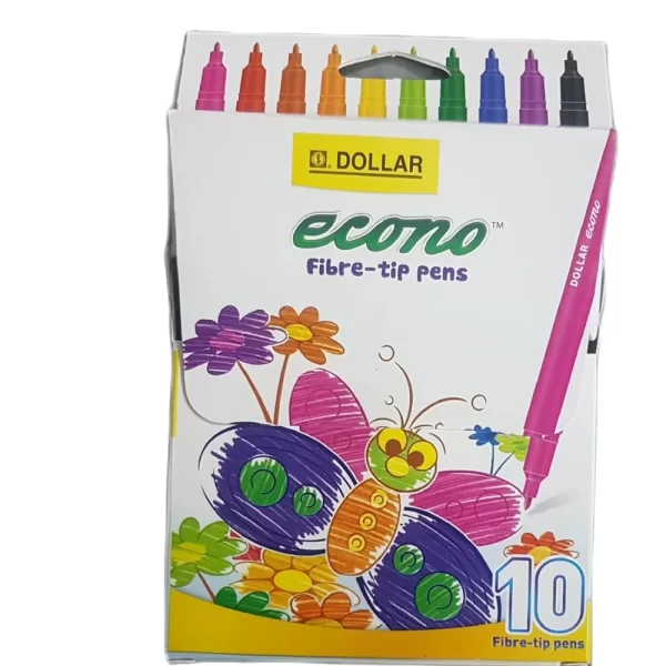 Dollar Econo Fiber Tip Pen 10pcs pack