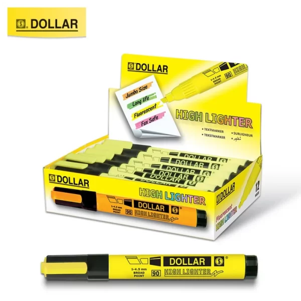 Dollar Highlighter Yellow12's box