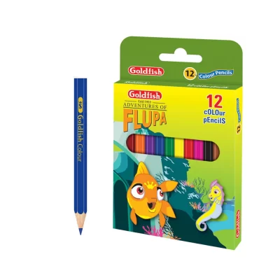 Goldfish Flupa Color Pencils Half Size 12 colors