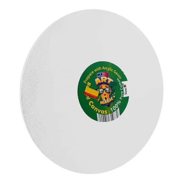 Mr. Art Magic Round Canvas 8 inches on a white background