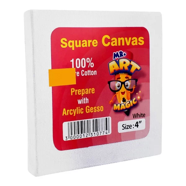 Mr. Art Magic Square Canvas 4 inches on a white background