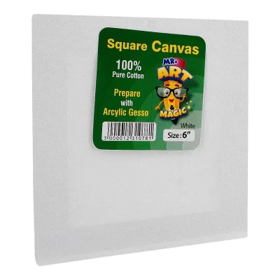 Mr. Art Magic Square Canvas 6 inches on a white background