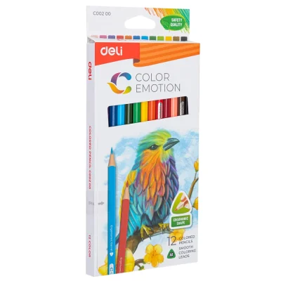Deli Colored Pencil-C002 00 12 colors in a pack