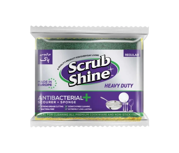   Scrub Shine Antibacterial Scouring Sponge Regular