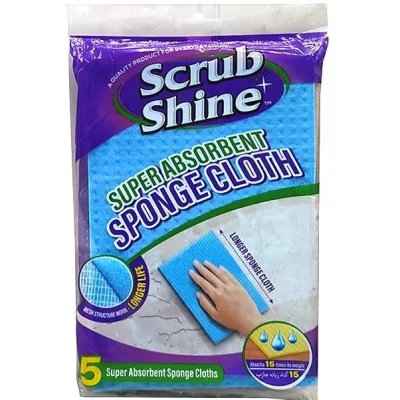 Scrub Shine Sponge Cloth 5 in 1