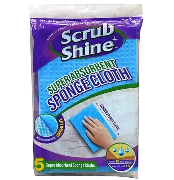 Scrub Shine Sponge Cloth 5 in 1