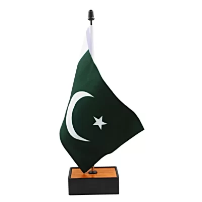 Table Flag With Wooden Base