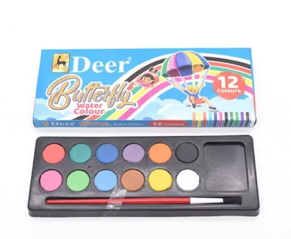 Deer Butterfly Watercolor 12's pack