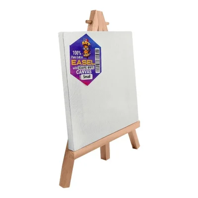 Mr. Art Cotton Easel Square White Canvas Small on a white background