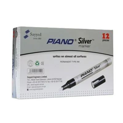 Piano Silver Marker 12pcs Pack
