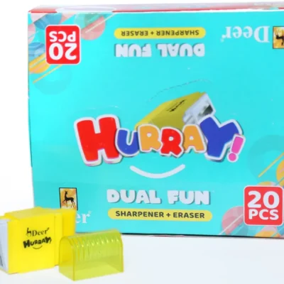 Deer Hurray Sharpener + Eraser 20pcs in a box