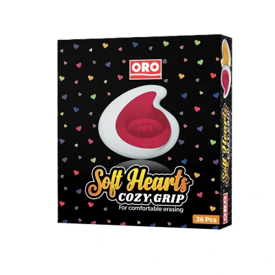 ORO Soft Heart Eraser 36pcs in a box